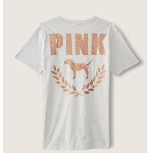 VS Pink ~ SHINE CAMPUS SHORT SLEEVE TEE Size: Small ~Shine Logo *NWT*